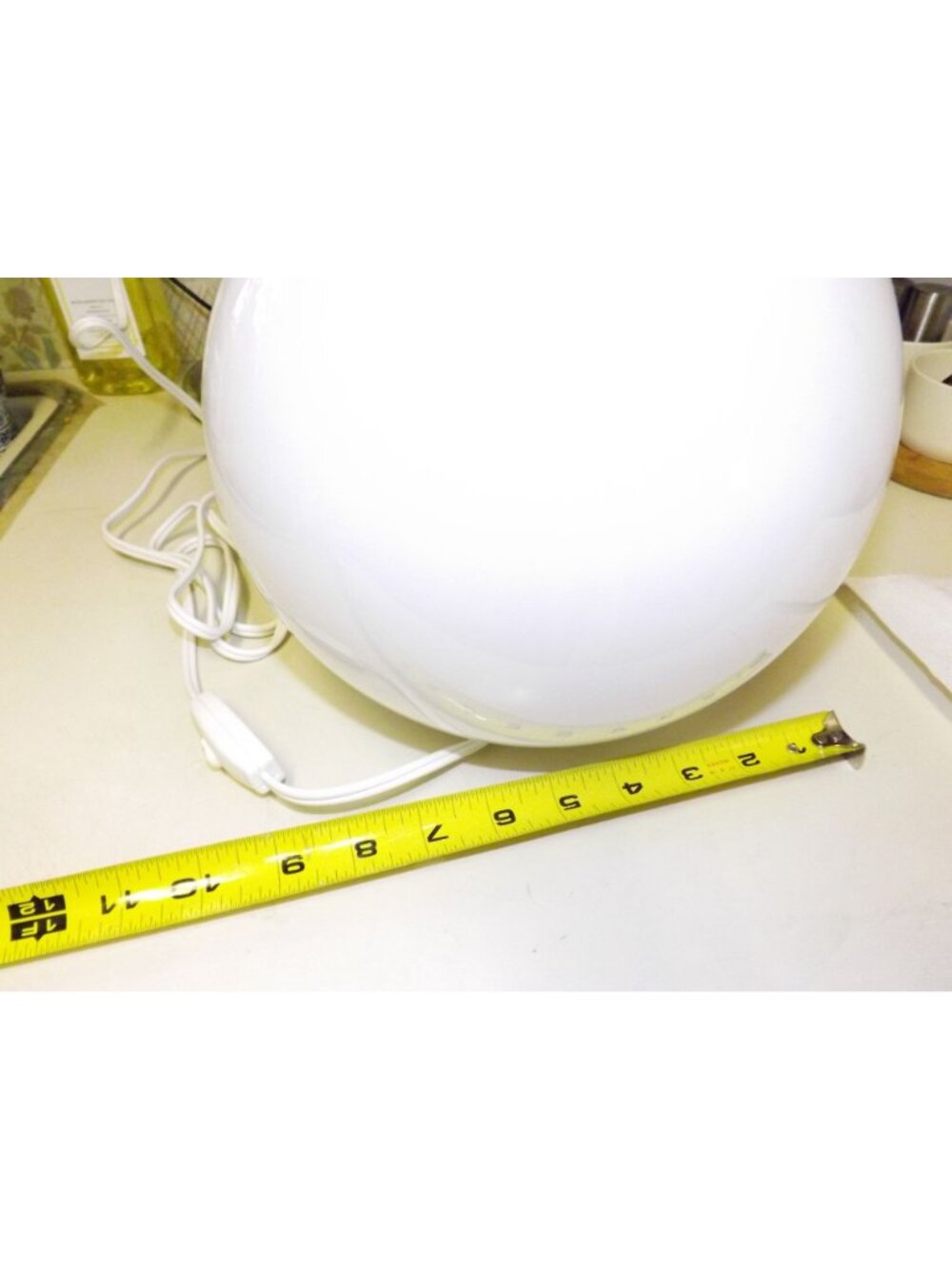 IKEA Modern Fado White Glass Globe Table Lamp Modernist Looks Works Like New - Picture 11 of 15